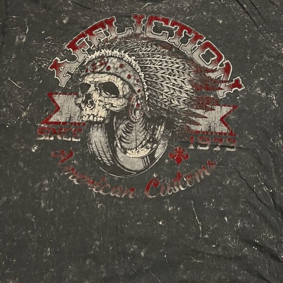 2011 Affliction Reversible Live Fast " Seek And Destroy" T-Shirt Men's Size 3XL - Picture 2 of 7